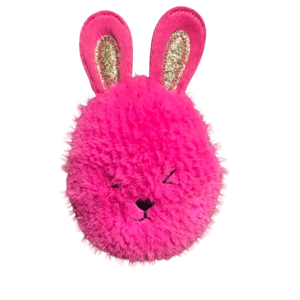Walmart Opp Bunny Plush Pink Stuffed Animal Gold Glitter Ears 330747B Hot Pink